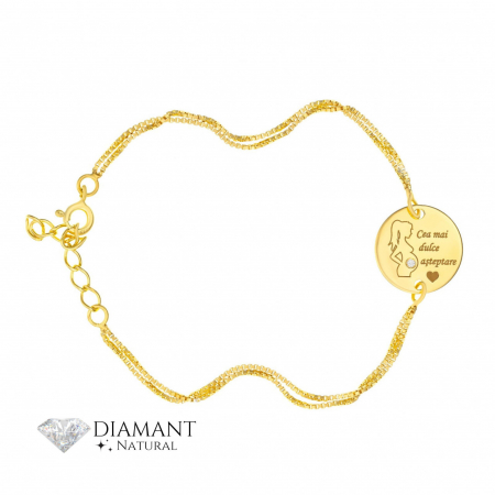 Bratari Argint cu Diamante - Brățară din Argint 925 cu Diamant Natural - Eleganță și Rafinament pentru Femeia Modernă