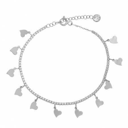 Colectia TENNIS - Brățară din Argint 925 cu Charmuri și Cristale – Eleganță Clasică, Rafinament și Strălucire Durabilă