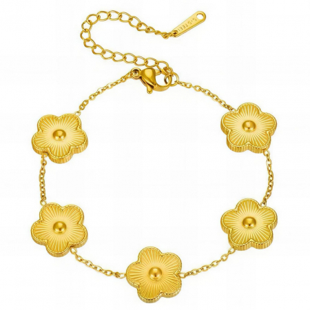Brățări Inox și Aur - Brățară Flower Multi din Inox placată cu Aur 18K – Eleganță durabilă și aspect de aur autentic