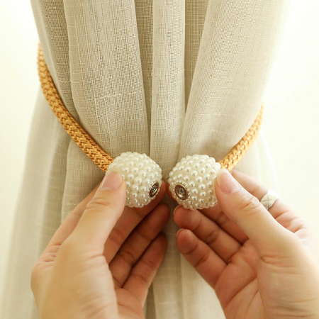 Bratara magnetica de prindere perdele draperii model PEARLS cu magnet puternic – IoArtify.ro [4]