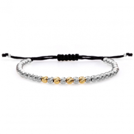 Brățări cu Bilute & Cristale - Brățară Mix It Silver&Gold cu bile din aur 14K și argint 925 – Eleganță și versatilitate pentru orice ocazie