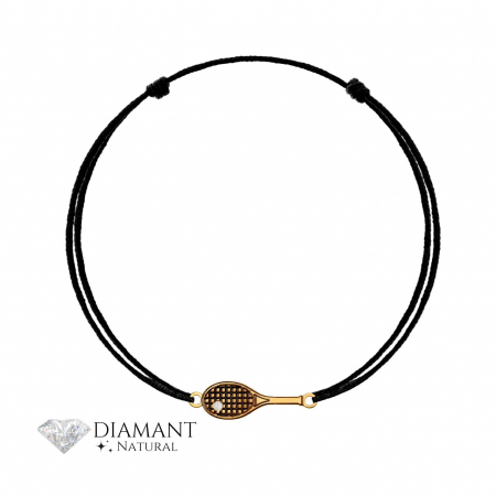 Bijuterii aur, argint, diamante, inox - Brățară Paleta Tenis din Aur 14k cu Diamant Natural – Eleganță și Pasiune pentru Sport