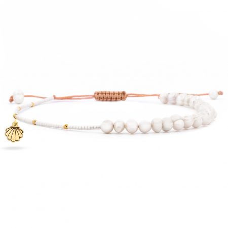 Bijuterii aur, argint, diamante, inox - Brățară reglabilă Ariel cu perle de cultură, pandantiv din aur 14k și detalii Miyuki – Eleganță și sofisticare pentru orice ocazie