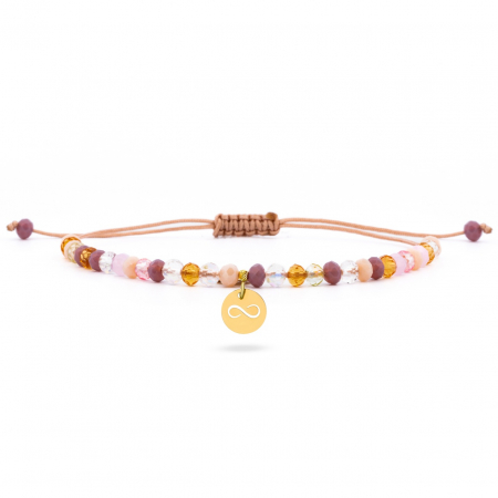 Bijuterii AUR 14K - Brățara reglabilă de picior din aur 14K cu pandantiv infinit și cristale, eleganță și versatilitate