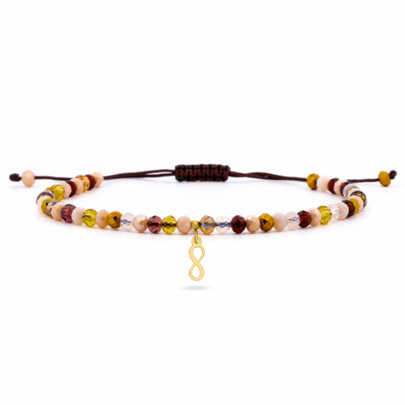 Bijuterii AUR 14K - Brățară Reglabilă de Picior Infinit Sand cu Cristale și AUR 14K – Eleganță și Personalizare