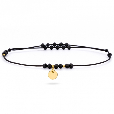 Bijuterii AUR 14K - Brățară reglabilă pentru picior cu cristale și charm din aur 14K – Eleganță și personalizare