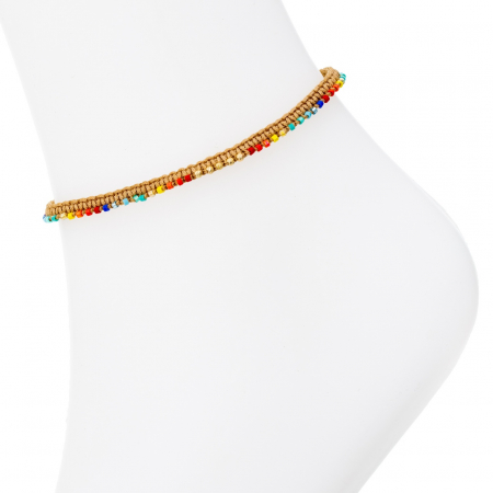 Brățară reglabilă pentru picior cu Miyuki și biluțe din aur 14K – Eleganță și culoare pentru vara ta [1]