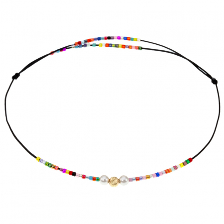 Bijuterii AUR 14K - Brățară reglabilă din aur 14K cu mărgele Miyuki și biluță de 4mm – Eleganță și Lux pentru Glezna ta