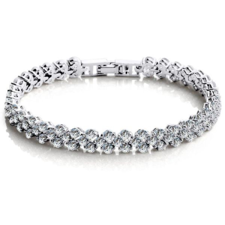 Bijuterii & Accesorii - Bratara Tennis cu Pietre Semipretioase Zirconiu 18 cm argintiu - IoArtify.ro