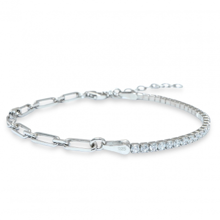 Colectia TENNIS - Brățară din Argint 925 cu Cristale, Design Elegant și Durabil