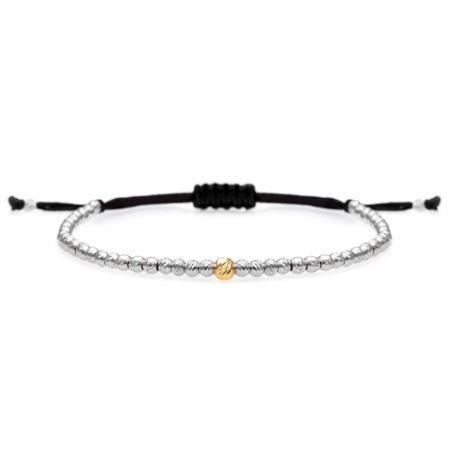 Brățări cu Bilute & Cristale - Brățara The Only Silver&Gold cu Bile din Aur și Argint – Eleganță și Rafinament pentru Orice Ocazie