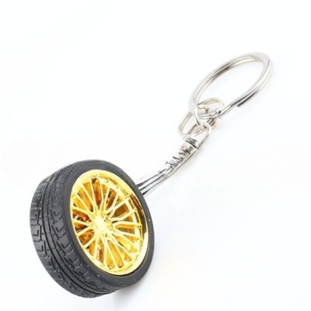 Breloc metalic anticoroziv model roata auto tunning cu janta si disc de frana 10 x 3.5 x 2 cm Auriu – IoArtify.ro [4]