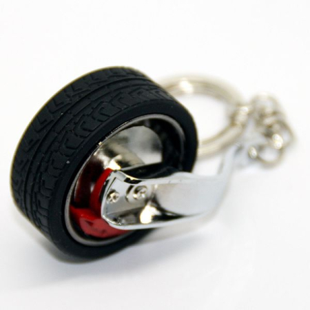 Breloc metalic anticoroziv model roata auto tunning cu janta si disc de frana 10 x 3.5 x 2 cm Negru – IoArtify.ro [4]