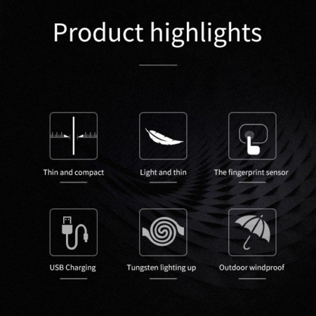 Bricheta Electrica Antivant in Cutie Incarcare USB Senzor Digital Aprindere cu Inductie pentru 2 Tigari Simultan Indicator LED Negru 78.528.59.5 mm – IoArtify.ro [1]