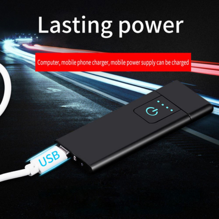 Bricheta Electrica Antivant in Cutie Incarcare USB Senzor Digital Aprindere cu Inductie pentru 2 Tigari Simultan Indicator LED Negru 78.528.59.5 mm – IoArtify.ro [6]