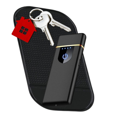 Bricheta Electrica Antivant in Cutie Incarcare USB cu Senzor Digital Indicator LED si Suport din Silicon Cauciucat Antiderapant si Lipicios 78.528.59.5 mm Negru – IoArtify.ro [2]