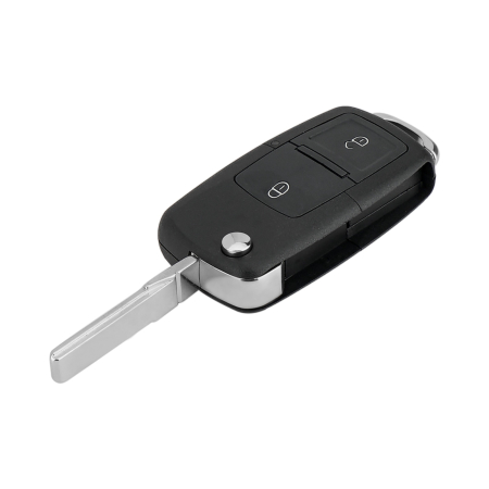Închidere centralizată - Carcasa Telecomanda Auto cu 2 butoane si lamela inclusa compatibila Volkswagen Skoda Seat cu lama metalica - IoArtify.ro
