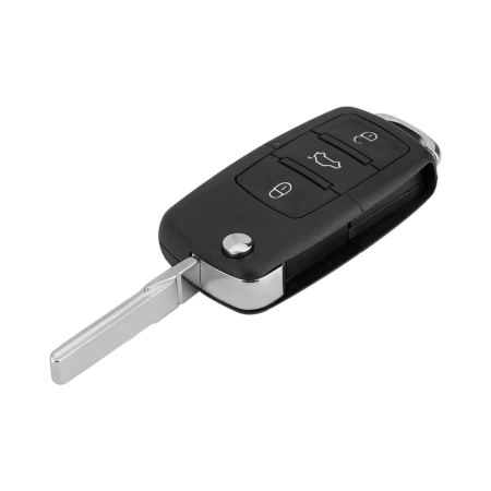 Închidere centralizată - Carcasa Telecomanda Auto cu 3 butoane si lamela inclusa compatibila Volkswagen Skoda Seat cu lamela metalica - IoArtify.ro
