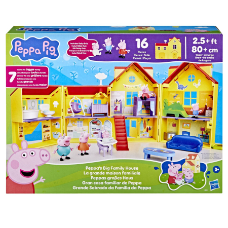 Figurine cu eroi si personaje - Peppa Pig Casa Marii Familii Peppa set jucărie din plastic rezistent - IoArtify.ro
