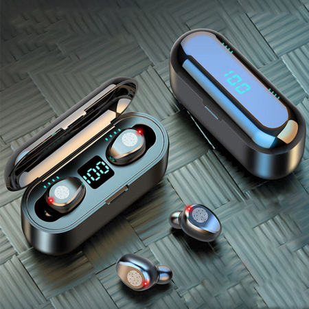 Căști TWS Fără Fir cu Stație de Încărcare, Bluetooth 5.1, Design Confortabil, Rază 10m, Ușor și Compact [4]