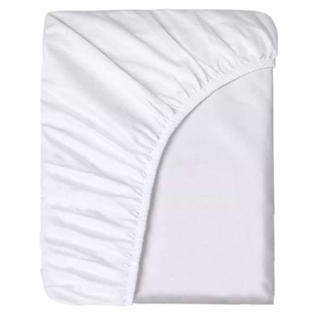 Lenjerii bumbac - Cearceaf de Pat cu Elastic Bumbac Tesatura Rigida 140g/m2 150 x 200 cm Alb – IoArtify.ro