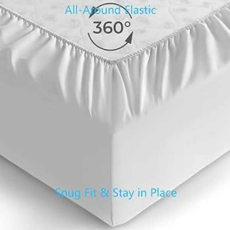 Cearceaf de Pat cu Elastic Bumbac Tesatura Rigida 140g/m2 150 x 200 cm Alb – IoArtify.ro [1]