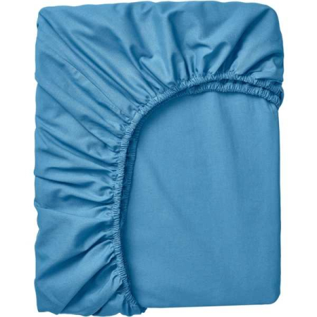 Lenjerii & Textile - Cearceaf de Pat cu Elastic Bumbac Tesatura Rigida 140g pe metru patrat 180 x 200 cm Albastru – IoArtify.ro