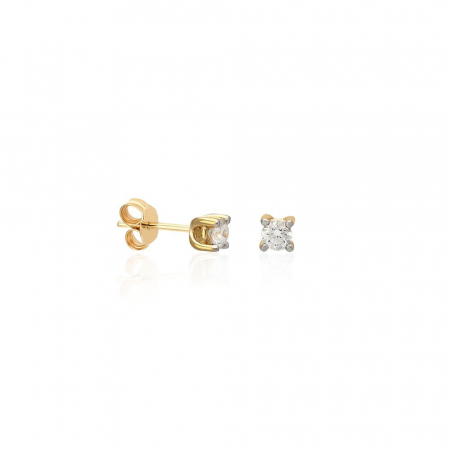 Bijuterii aur, argint, diamante, inox - Cercei Aphrody din AUR 14K cu Diamante + Certificat IGI