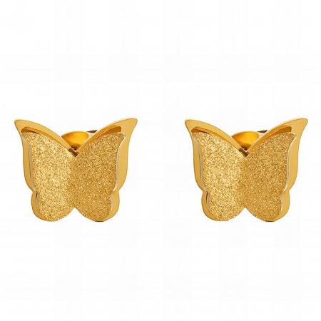 Cercei Inox și AUR - Cercei ButterFly Spirit din Inox placat cu AUR 18K – Eleganță, Durabilitate și Design Modern