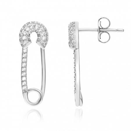 Bijuterii aur, argint, diamante, inox - Cercei Chic din Argint 925, Design Modern, Perfect pentru Ocazii Speciale și Cadouri Elegante