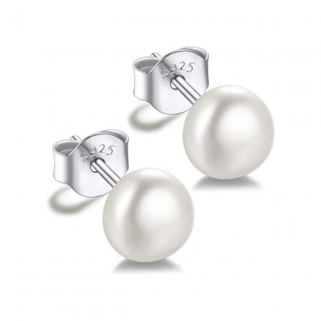 Bijuterii aur, argint, diamante, inox - Cercei din argint 925 cu Perle naturale de cultura