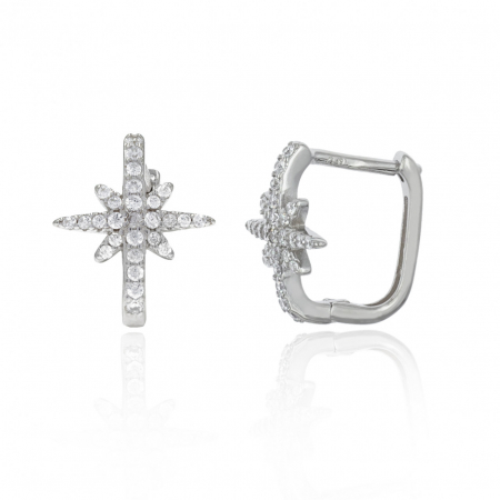 Cercei din Argint - Cercei din argint North Star – Eleganță subtilă, design inspirat de iarnă, perfect pentru orice ocazie
