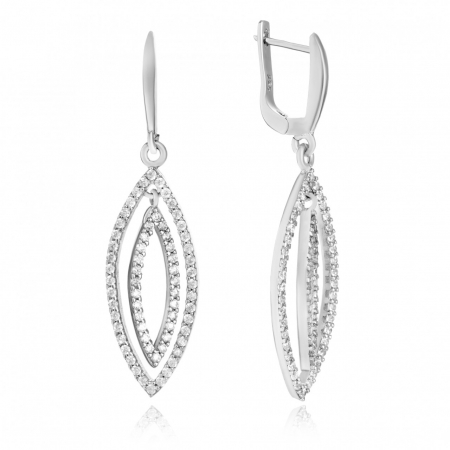 Bijuterii aur, argint, diamante, inox - Cercei Euphoria din argint 925 6.08g