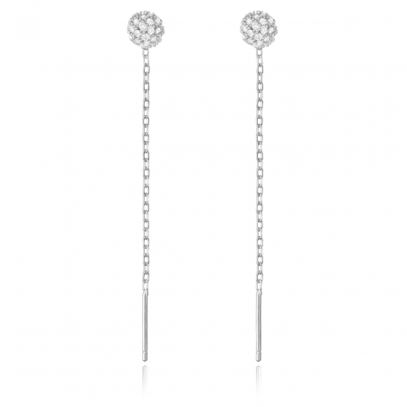 Bijuterii aur, argint, diamante, inox - Cercei Frosty din Argint 925 – Eleganță, Stil și Strălucire pentru Ocazii Speciale