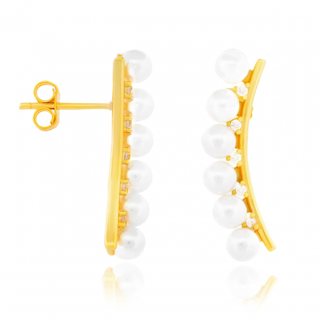 Cercei din Argint - Cercei Pearls din argint 925 2.20g