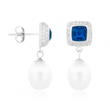 Cercei din Argint - Cercei Timeless Pearl din Argint 925 – Eleganță Clasică și Strălucire Durabilă