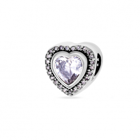 Charmuri din Argint - Charm din Argint 925 Crystal Heart 3.00g