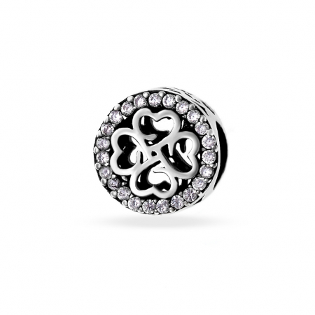 Charmuri din Argint - Charm din Argint 925 Lucky Crystal - Eleganță, Noroc și Rafinament pentru Brățara Ta