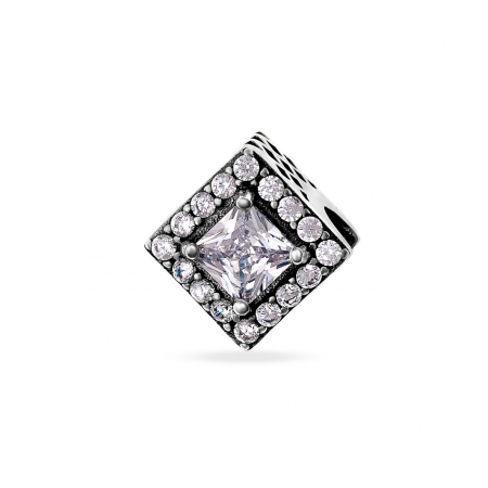 Charmuri din Argint - Charm din Argint 925 Pure Crystal – Eleganță și Rafinament pentru Brățara Ta