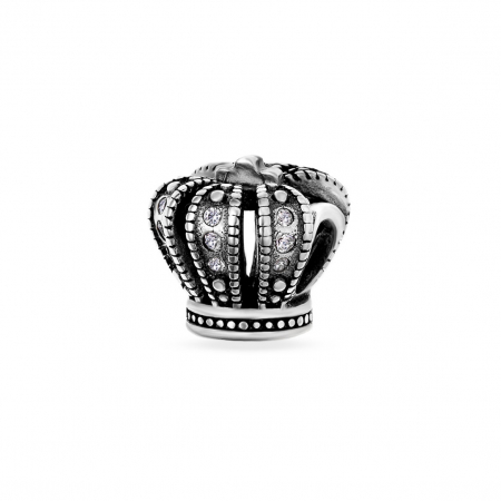 Charmuri din Argint - Charm din Argint 925 Royalty Crystal - Eleganță Regală pentru Brățara Ta