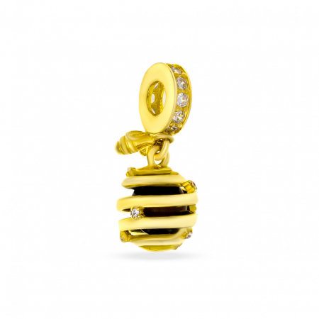 Charmuri din Argint - Charm din Argint 925 Sweet Honey - Eleganță Naturală și Detalii Fine pentru Colecția Ta