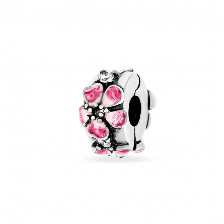 Charmuri din Argint - Clips din Argint 925 Emotion Flowers – Eleganță Naturală, Design Delicat și Rafinament