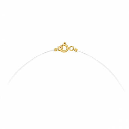 Colier delicat din aur 14K cu perle Mallorca și fir transparent – Eleganță subtilă pentru orice ocazie [1]