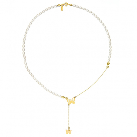 Colier Fly Butterfly cu Perle de Cultură și Aur 14K – Eleganță și Raffinament în Fiecare Detaliu [1]