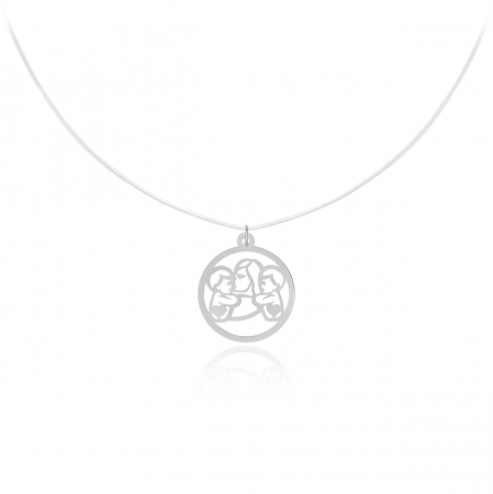 Colier invizibil Family Circle - Bijuterie rafinată din Argint 925, personalizată și unică [2]