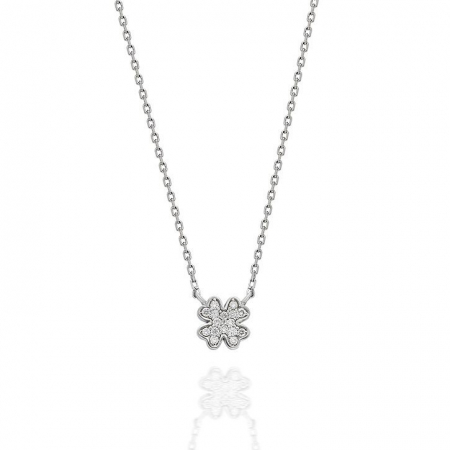Bijuterii aur, argint, diamante, inox - Colier Lucky din AUR 14K cu Diamante