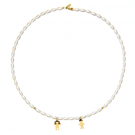 Colier My Kids cu Perle Mallorca și AUR 14K – Eleganță și Personalizare pentru Momente Speciale [1]