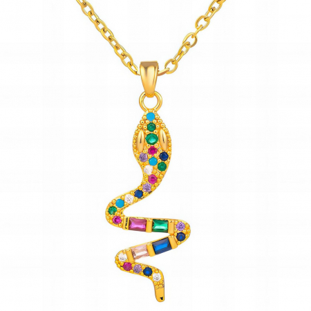 Coliere Inox și AUR - Colier Snake Color din Inox placat cu Aur 18K – Eleganță, Durabilitate și Stil Modern