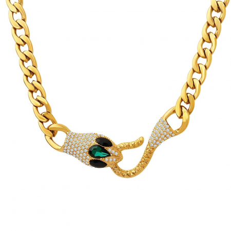 Bijuterii Fashion - Colier Snake Premium din Inox placat cu AUR 18K – Eleganță, Durabilitate și Stil Luxos