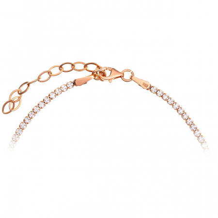 Colier Tennis Crystal Embrace din Argint 925 placat cu aur roze – Eleganță și rafinament pentru orice ocazie [1]